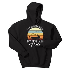 Fishing Arm In Cast Fun Kids Hoodie