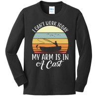 Fishing Arm In Cast Fun Kids Long Sleeve Shirt