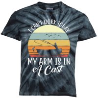 Fishing Arm In Cast Fun Kids Tie-Dye T-Shirt