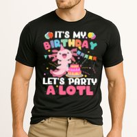 Funny Axolotl Its My Birthday Lets Party Alotl Family Cooling Performance Crew T-Shirt