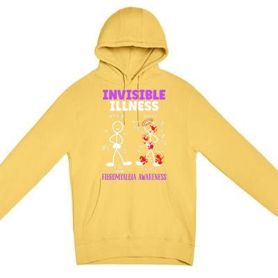 Fibromyalgia Awareness Invisible Illness Disease Survivor Funny Gift Premium Pullover Hoodie