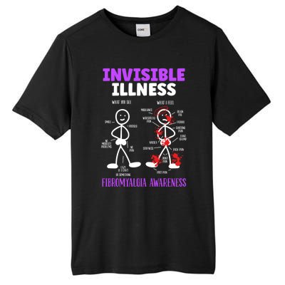 Fibromyalgia Awareness Invisible Illness Disease Survivor Funny Gift Tall Fusion ChromaSoft Performance T-Shirt