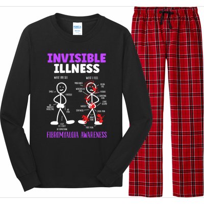 Fibromyalgia Awareness Invisible Illness Disease Survivor Funny Gift Long Sleeve Pajama Set