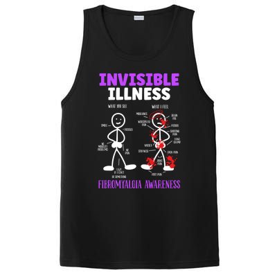 Fibromyalgia Awareness Invisible Illness Disease Survivor Funny Gift PosiCharge Competitor Tank