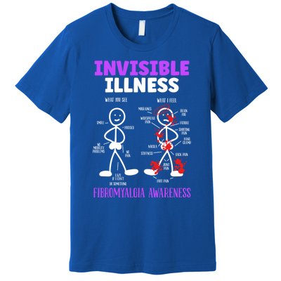 Fibromyalgia Awareness Invisible Illness Disease Survivor Funny Gift Premium T-Shirt