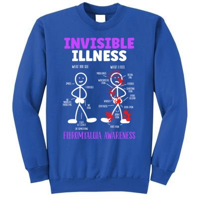 Fibromyalgia Awareness Invisible Illness Disease Survivor Funny Gift Tall Sweatshirt