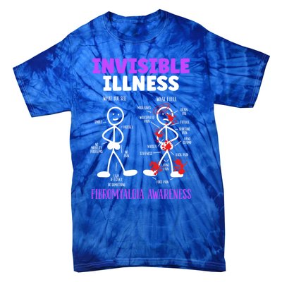 Fibromyalgia Awareness Invisible Illness Disease Survivor Funny Gift Tie-Dye T-Shirt