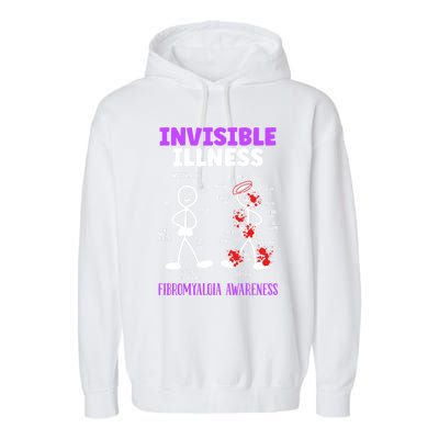 Fibromyalgia Awareness Invisible Illness Disease Survivor Funny Gift Garment-Dyed Fleece Hoodie