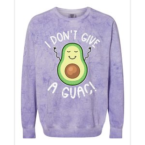 Funny Avocado I Don't Give A Guac Vegan Colorblast Crewneck Sweatshirt