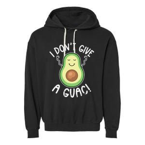 Funny Avocado I Don't Give A Guac Vegan Garment-Dyed Fleece Hoodie