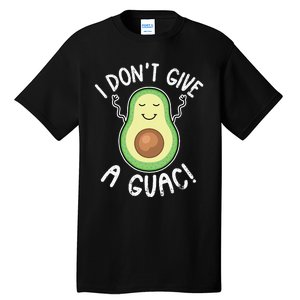 Funny Avocado I Don't Give A Guac Vegan Tall T-Shirt