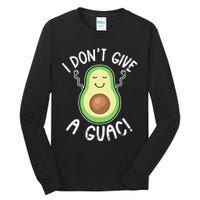 Funny Avocado I Don't Give A Guac Vegan Tall Long Sleeve T-Shirt