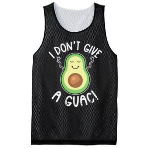 Funny Avocado I Don't Give A Guac Vegan Mesh Reversible Basketball Jersey Tank