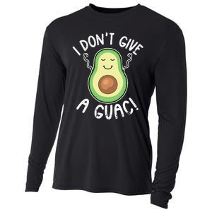 Funny Avocado I Don't Give A Guac Vegan Cooling Performance Long Sleeve Crew