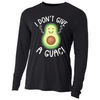 Funny Avocado I Don't Give A Guac Vegan Cooling Performance Long Sleeve Crew