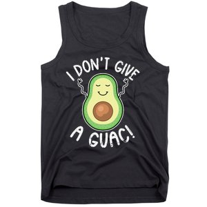 Funny Avocado I Don't Give A Guac Vegan Tank Top