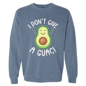 Funny Avocado I Don't Give A Guac Vegan Garment-Dyed Sweatshirt