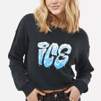 Fire And Ice Costume Halloween Family Matching Ice And Baby Cropped Pullover Crew