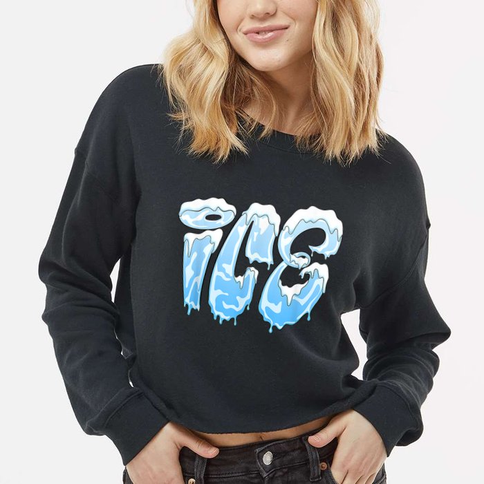 Fire And Ice Costume Halloween Family Matching Ice And Baby Cropped Pullover Crew