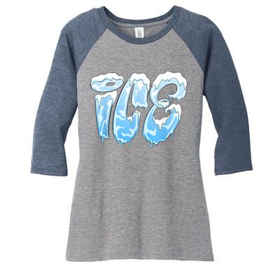 Fire And Ice Costume Halloween Family Matching Ice And Baby Women's Tri-Blend 3/4-Sleeve Raglan Shirt