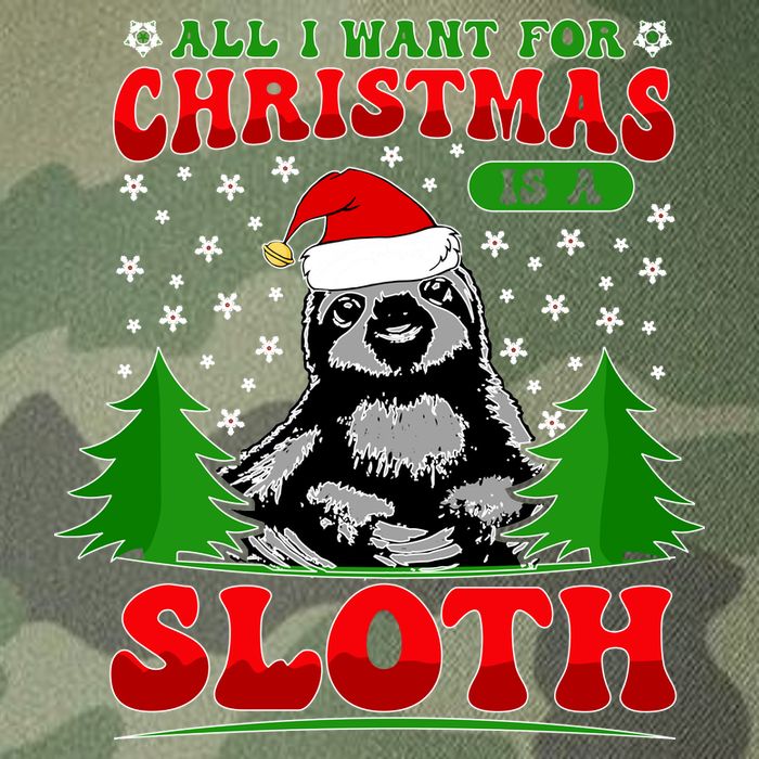 Funny All I Want For Christmas Is A Sloth Legacy Tie Dye Trucker Hat