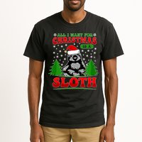 Funny All I Want For Christmas Is A Sloth Tall T-Shirt