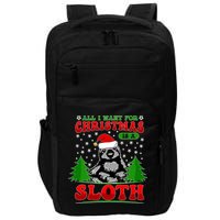 Funny All I Want For Christmas Is A Sloth Impact Tech Backpack