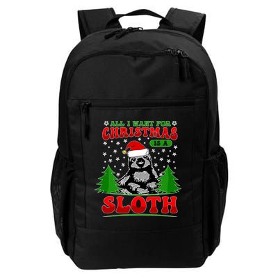 Funny All I Want For Christmas Is A Sloth Backpack