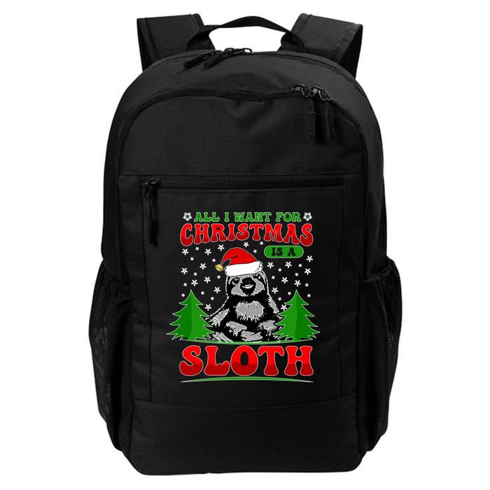 Funny All I Want For Christmas Is A Sloth Backpack