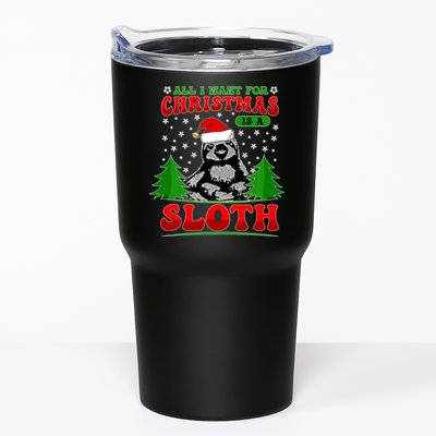 Funny All I Want For Christmas Is A Sloth Tumbler