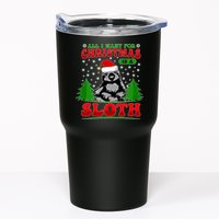 Funny All I Want For Christmas Is A Sloth Tumbler