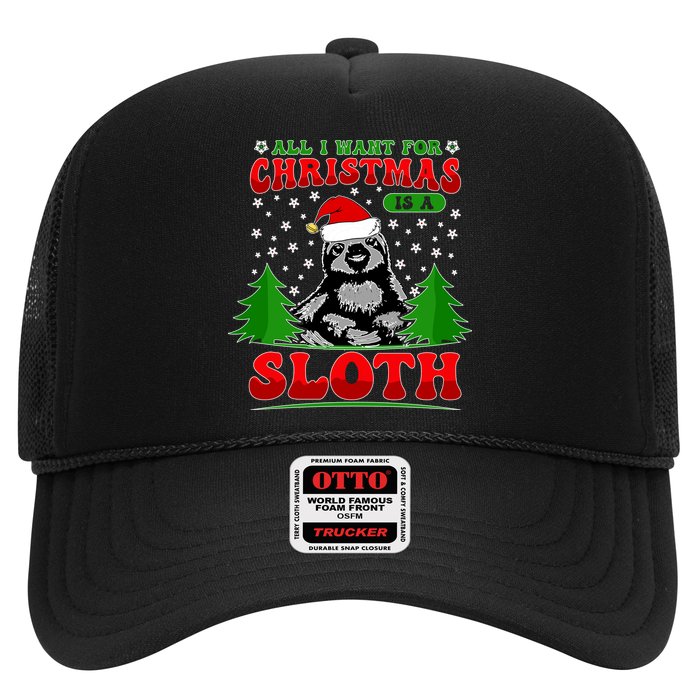 Funny All I Want For Christmas Is A Sloth Trucker Hat