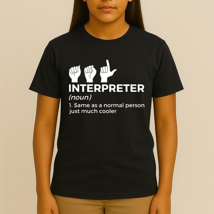 Funny ASL Interpreter Definition American Sign Language T-Shirt