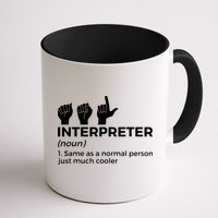 Funny ASL Interpreter Definition American Sign Language Coffee Mug