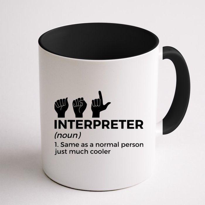Funny ASL Interpreter Definition American Sign Language Coffee Mug