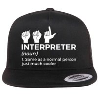 Funny ASL Interpreter Definition American Sign Language Flat Bill Trucker Hat