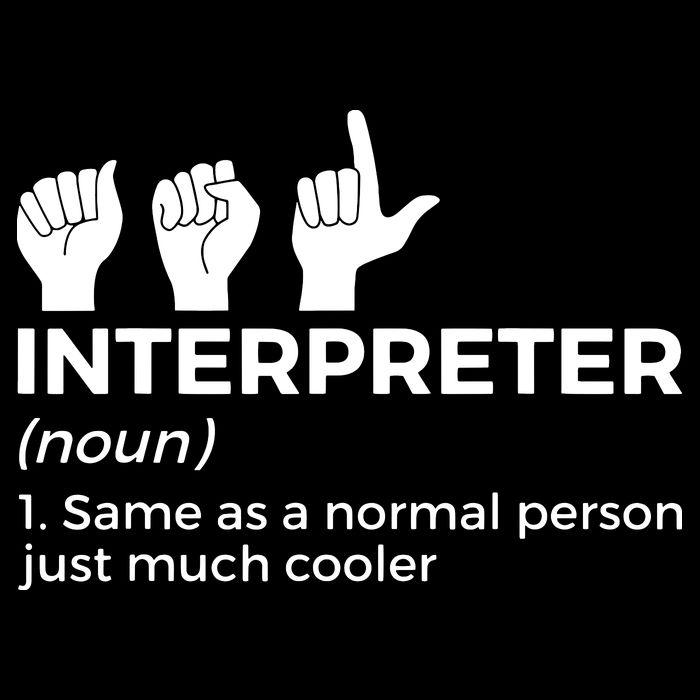 Funny ASL Interpreter Definition American Sign Language Flat Bill Trucker Hat