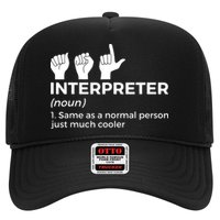Funny ASL Interpreter Definition American Sign Language Trucker Hat