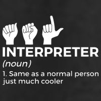 Funny ASL Interpreter Definition American Sign Language Trucker Hat