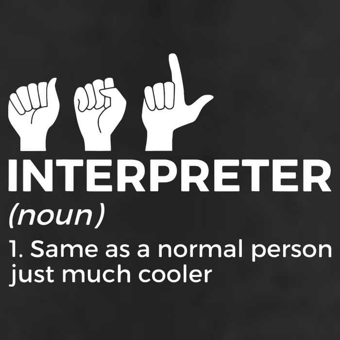 Funny ASL Interpreter Definition American Sign Language Trucker Hat
