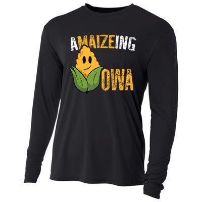 Funny Amaizeing Iowa Cooling Performance Long Sleeve Crew