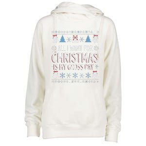 Funny All I Want For Christmas Is My Gross Pay Joke Humour Womens Funnel Neck Pullover Hood