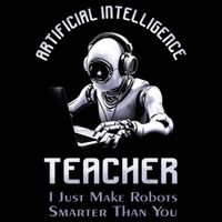 Funny Artificial Intelligence Teacher Robotics Engineer Great Gift 7-Panel Snapback Hat