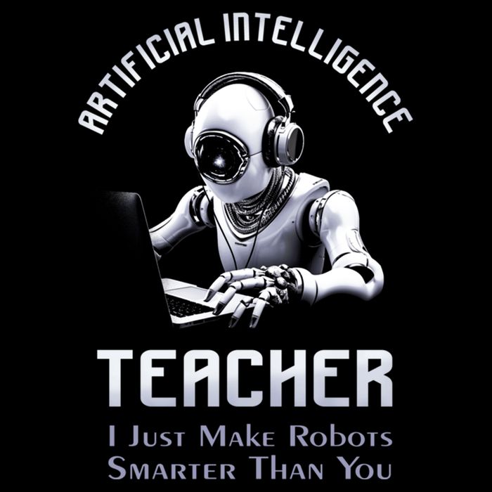 Funny Artificial Intelligence Teacher Robotics Engineer Great Gift 7-Panel Snapback Hat