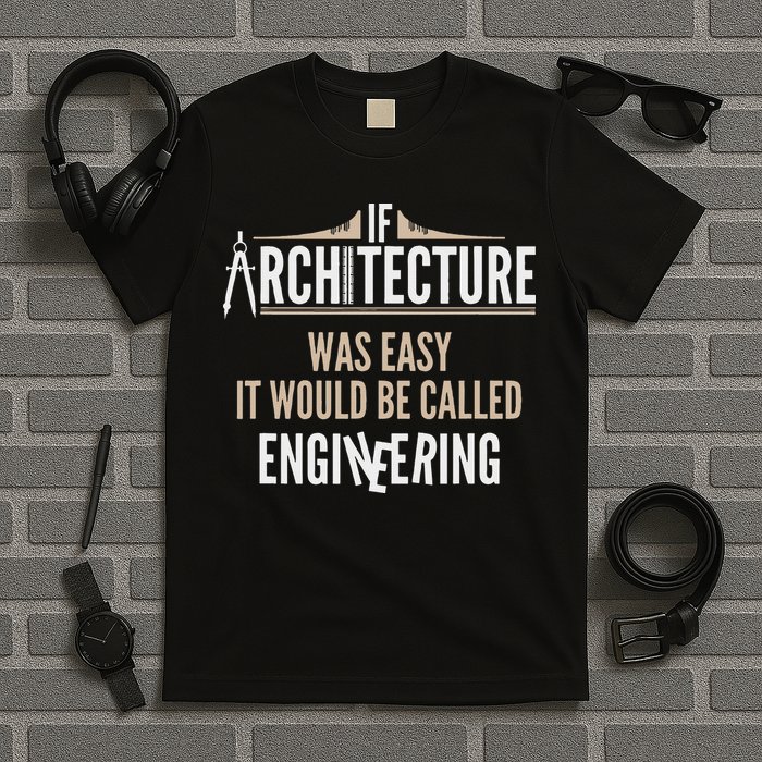 Funny Architect If Architecture Was Easy T-Shirt