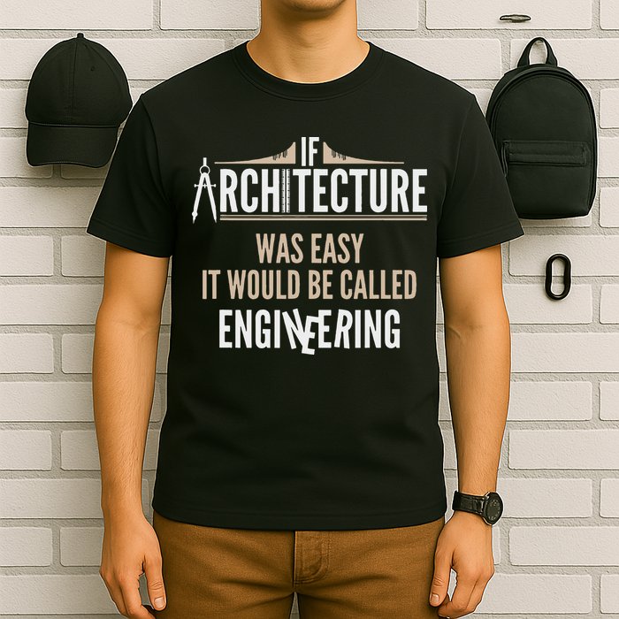 Funny Architect If Architecture Was Easy T-Shirt