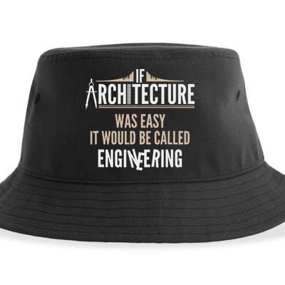 Funny Architect If Architecture Was Easy Sustainable Bucket Hat