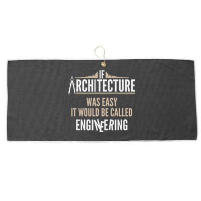 Funny Architect If Architecture Was Easy Large Microfiber Waffle Golf Towel