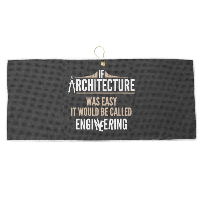 Funny Architect If Architecture Was Easy Large Microfiber Waffle Golf Towel