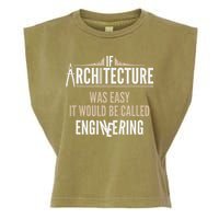 Funny Architect If Architecture Was Easy Garment-Dyed Women's Muscle Tee